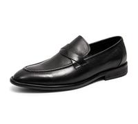 ENWIND Uomo Pelle Matrimonio Mocassini Antiscivolo Camminare Pantofole Slip on Scarpe da Lavoro Formali,Nero,45 EU