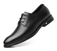 ENWIND Uomo Scarpe Vestito Lacci in Pelle Scarpe da Suit da Matrimonio Oxford Business Brogues,Nero,41 EU