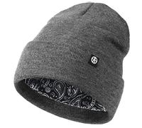 Enwokran Beanie Hat, Cappello da Donna Invernale Caldo Unisex Cappello Invernale Lavorato a Maglia Cappello di Lana Morbida Elastica con Polsino e Fodera in Seta Spessa e Calda (Grigio scuro2)