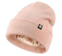 Enwokran Beanie Hat, Cappello da Donna Invernale Caldo Unisex Cappello Invernale Lavorato a Maglia Cappello di Lana Morbida Elastica con Polsino e Fodera in Seta Spessa e Calda (Rosa)
