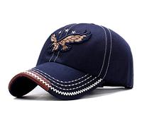 Enwokran Berretto da Baseball con Ricamo Aquila per Uomo, Classic Regolabile Modello Casuale Esterno del Sole di Cappelli per Unisex, Cotone Trucker, Cappello Hip Hop papà (Blu)