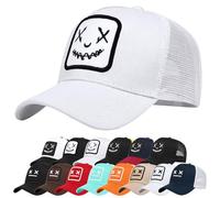 Enwokran Berretto da Baseball con Visiera Unisex Cotone Regolabile Anti-Sole Ricamo Cappello da Baseball Cappellini per Sport All'aperto Hip Hop papà Trucker Posteriore Maglia Cappello (Z_Bianco)