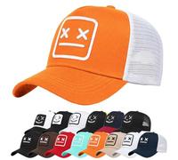 Enwokran Berretto da Baseball con Visiera Unisex Cotone Regolabile Anti-Sole Ricamo Cappello da Baseball Cappellini per Sport All'aperto Hip Hop papà Trucker Posteriore Maglia Cappello (Arancia)