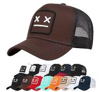 Enwokran Berretto da Baseball con Visiera Unisex Cotone Regolabile Anti-Sole Ricamo Cappello da Baseball Cappellini per Sport All'aperto Hip Hop papà Trucker Posteriore Maglia Cappello (Marrone)