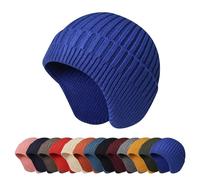 Enwokran Berretto Invernale con Paraorecchie,Caldo Cappello con Orecchie,Morbida Elastica Berretto Lavorato a Maglia, Cappelli Foderati in Pile Caldo e Spesso per attività all'aperto (Blu Reale)