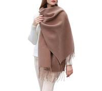 Enwokran Sciarpa Donna,Sciarpa Pashmina Grande Elegante Sciarpa Lungo Morbida Calda Rversibili Stole Sciarpe Può Essere Usato Come Scialle,Regalo di Festa per Autunno Invernale (Cachi scuro)