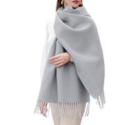 Enwokran Sciarpa Donna,Sciarpa Pashmina Grande Elegante Sciarpa Lungo Morbida Calda Rversibili Stole Sciarpe Può Essere Usato Come Scialle,Regalo di Festa per Autunno Invernale (Grigio chiaro)