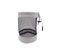ENWWCH 1 borsa porta palline da golf con chiusura a coulisse in nylon a rete e clip in plastica for appenderla, comoda appendere alla sacca Per Accessori Da Golf(S Gray)