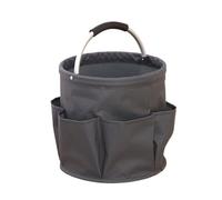 ENWWCH 1 Borsa portaoggetti Portatile, Cestino for la Spesa, Pieghevole for Attrezzi da Giardino, Picnic for Esterni, Spiaggia, for Il Lavaggio per Attrezzi(Grey)