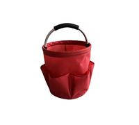 ENWWCH 1 Borsa portaoggetti Portatile, Cestino for la Spesa, Pieghevole for Attrezzi da Giardino, Picnic for Esterni, Spiaggia, for Il Lavaggio per Attrezzi(Red)
