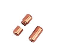 ENWWCH 16 pezzi capsule in alluminio fibbia di bloccaggio for uomo e donna sneaker kit blocco del pizzo accessori laccio Per Scarpe(Brown)