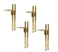 ENWWCH 2/4PCS 15CM Accessori for divani Parti Gambe for mobili Gamba del tavolo Bacchette in metallo Forma Ferramenta for for Per Tavolo Da Pranzo(15cm 4pcs)