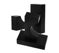 ENWWCH 2 Pezzi Porta Mazze da Baseball Supporto montabile a Parete in Legno Nero Portaoggetti Decorativo for Sport di Squadra per Stoccaggio