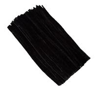ENWWCH 200 pz Stelo Ciniglia Scovolini Peluche Tinsel Wired Bastoni Twist Stick Fai da Te Giocattoli Educativi Fatti A Mano per Fai da Te(Black)
