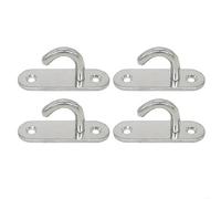 ENWWCH 4 Pezzi di Ganci for ferramenta Nautica con Piastra ad Occhiello in Acciaio Inossidabile, for soffitto Resistenti per Montaggio a Parete(M8)