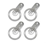 ENWWCH 4 Pezzi di Ganci for ferramenta Nautica con Piastra ad Occhiello in Acciaio Inossidabile, for soffitto Resistenti per Montaggio a Parete(M6)