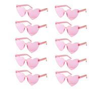 ENWWCH 6/8/10/12 pezzi da sposa doccia occhiali sole rosa cuore rosso for essere damigella d'onore addio al nubilato decori Per Feste(10pcs pink)