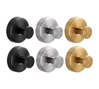 ENWWCH 6/8 pezzi portasciugamani in luffa, appendiabiti, porta accappatoio, gancio rimovibile for bagno, cucina, in vetro, specchio, piastrelle Per Bagni(Grey,8PCS)