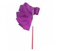 ENWWCH 8 Pezzi Nastri da Palestra Colorati Nastro Danza Ritmica Arte Ginnastica Balletto Streamer Twirling Asta Bastone for Allenamento in Professionale per Ballerino(Purple,2M)
