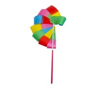 ENWWCH 8 Pezzi Nastri da Palestra Colorati Nastro Danza Ritmica Arte Ginnastica Balletto Streamer Twirling Asta Bastone for Allenamento in Professionale per Ballerino(Colorful Stripes,4M)