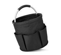 ENWWCH Borsa portautensili con Manico, Secchio, Borsa portaoggetti Portatile, da Giardino Pieghevole per Attrezzi(Black)