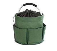 ENWWCH Cestino Pieghevole for Attrezzi da Giardinaggio, Cestino Campeggio e Picnic - Organizer Multiuso for Uso Esterno Domestico con Manici per Attrezzi(Green)
