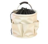 ENWWCH Cestino Pieghevole for Attrezzi da Giardinaggio, Cestino Campeggio e Picnic - Organizer Multiuso for Uso Esterno Domestico con Manici per Attrezzi(White)