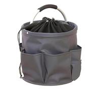 ENWWCH Cestino Pieghevole for Attrezzi da Giardinaggio, Cestino Campeggio e Picnic - Organizer Multiuso for Uso Esterno Domestico con Manici per Attrezzi(Grey)