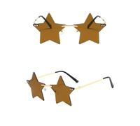 ENWWCH Occhiali da sole con montatura a stella a cinque punte 4 pezzi, occhiali personalizzati for donna Per Feste(Color 8)