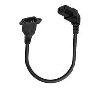 Enwye Cavo di prolunga per alimentatore PDU da C14 a C13 con montaggio a pannello, IEC 320 C14 maschio a C13 femmina con angolo inferiore a 3 pin, per monitor e computer