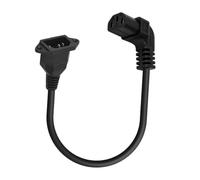 Enwye Cavo di prolunga per alimentatore PDU da C14 a C13 con montaggio a pannello, IEC 320 C14 maschio a C13 femmina con angolo verso l'alto, a 3 pin, per monitor e computer.