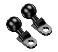 Enwye Confezione da 2 basi di Montaggio per specchietto retrovisore in Lega di Alluminio con Sfera in TPU da 1 Pollice e Foro da 10 mm, Compatibile con i Supporti RAM Mounts a Doppia Base