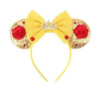 Enwye Fascia per capelli con orecchie di Topolino, adatta a diverse forme della testa e acconciature, adatta per Disneyland, festival, feste di compleanno e altre occasioni.