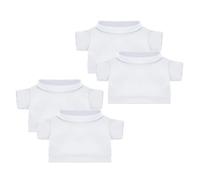 Enwye Set di 4 vestiti per animali di peluche, magliette bianche di base per Build-A-Bear e bambole di peluche, accessori per abiti da orso fai da te.