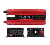 ENWYTE Inverter di potenza CC 12V 24V a CA 220V Due porte USB 500W 600W 1200W 2000W 2800W Display LCD Onda sinusoidale corretta auto Veicoli RV Camion Esterno(Red,2000W)