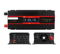 ENWYTE Inverter di potenza CC 12V 24V a CA 220V Due porte USB 500W 600W 1200W 2000W 2800W Display LCD Onda sinusoidale corretta auto Veicoli RV Camion Esterno(Black,2000W)