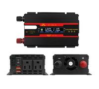 ENWYTE Inverter di potenza CC 12V 24V a CA 220V Due porte USB 500W 600W 1200W 2000W 2800W Display LCD Onda sinusoidale corretta auto Veicoli RV Camion Esterno(Black,500W)
