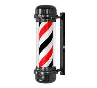 ENWYTE Palo del barbiere montaggio parete Insegne classiche esterni Rosso Blu e Bianco Decorazione saloni di parrucchiere barbieri e parrucchieri(Black-color 3)