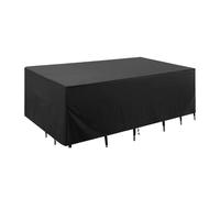 EnxJire Copertura Per Mobili da Giardino Copertura for mobili da giardino 1 pezzo Copertura protettiva in tessuto Oxford 210D impermeabile e antivento for tavolo da giardino(Black,205x90x60)