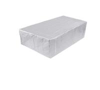 EnxJire Copertura Per Mobili da Giardino Copertura for mobili da giardino 1 pezzo Copertura protettiva in tessuto Oxford 210D impermeabile e antivento for tavolo da giardino(Sliver,123X123X74)