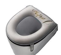 EnxJire Cuscino per Sedile del Water Copertura Universale for la casa, Cuscino Invernale, ad Anello, Rimovibile, Impermeabile, con Cerniera, for Bagno, WC(Gray)