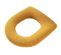 EnxJire Cuscino per Sedile del Water Coprisedile WC Caldo Invernale Tappetino for Sgabello a Forma di O Accessori for Il Bagno Copri Bidet Morbido in Puro Colore Lavorato a Maglia(Yellow)