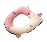 EnxJire Cuscino per Sedile del Water Cuscino for Sedile WC Universale for Caldo Coprivaso for Domestico Copriwater in Pelle Scamosciata for rondella(Pink)
