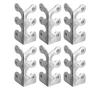 EnxJire Protezione del battiscopa in Metallo 6-48 Pezzi Protezioni for Angoli in Metallo retrò Pratiche Protezioni for Angoli in Scatola Regalo in Legno for mobili(Silver 12pcs)