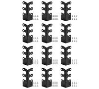 EnxJire Protezione del battiscopa in Metallo Protezioni angolari Vintage in Metallo for mobili con battiscopa Eleganti, Protezione Decorativa Antica in Scatola di Legno(Black 12pcs)