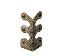 EnxJire Protezione del battiscopa in Metallo Protezioni for Angoli del battiscopa in Ferro da 6/12 Pezzi for Scatola di Gioielli in Legno, Protezione for Base di mobili antichi(12pcs Color 1)