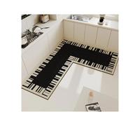 EnxJire Tappetino Forma L Tappetino Da Cucina Antiscivolo Impermeabile E Resistente Allo Sporco, Tappeto A Forma Di L, Linee Minimaliste, Decorazione For La Casa(Color 3,60x120x40cm)