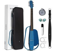 Enya Chitarra acustica elettrica in fibra di carbonio NEXG 38 pollici Smart Guitarra per adulti con altoparlante da 50 W, microfono wireless, auricolari monitor Hi-Fi(blu)