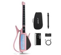 Enya CYBER-G Chitarra Smart senza Corde - Innovativa Silent & E-Guitar con Tasti LED, Drum & Bass, Centinaia di Preset, App per Accordi Interattivi per Imparare, Esercitarsi & Performance - Nero
