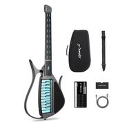 Enya CYBER-G Chitarra Smart senza Corde - Innovativa Silent & E-Guitar con Tasti LED, Drum & Bass, Centinaia di Preset, App per Accordi Interattivi per Imparare, Esercitarsi & Performance - Nero
